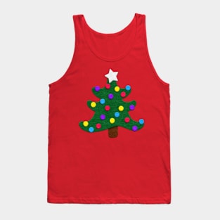 Cute Felt Look Christmas Trees | Cute Stickers by Cherie(c)2021 Tank Top